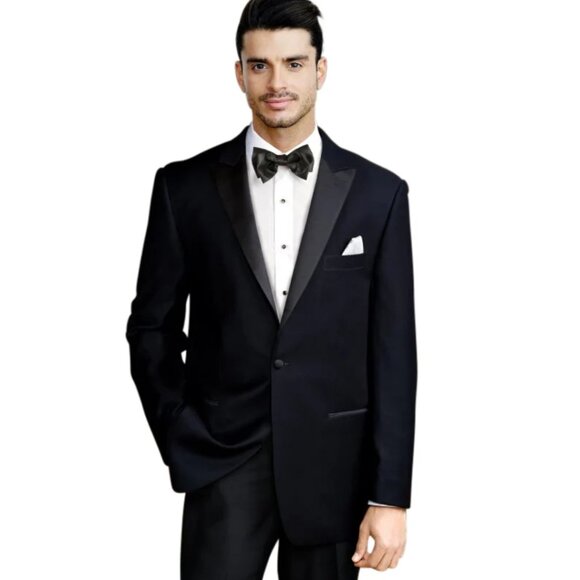 CARDI "Liam" Black Velvet Formal  Tux Jacket Prom Wedding Black Tie sz 58L - Picture 6 of 10